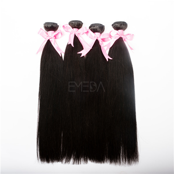 High quality raw unprocessed 100 percent human remy India hair straight YL067